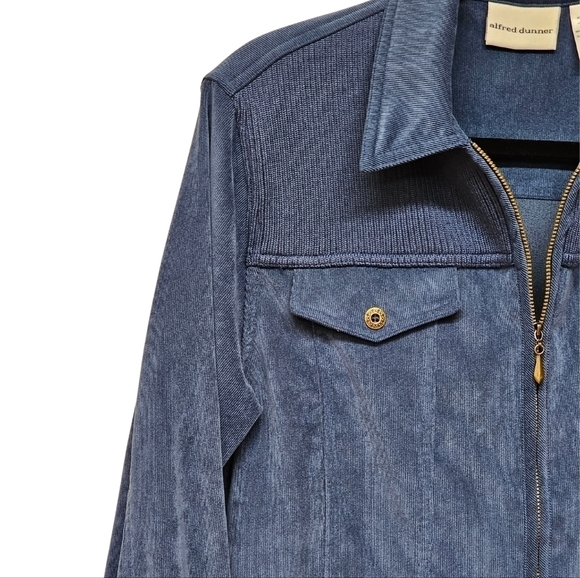 Alfred Dunner Corduroy Jacket in Steele Blue. Matching Pants Available! - Picture 2 of 6